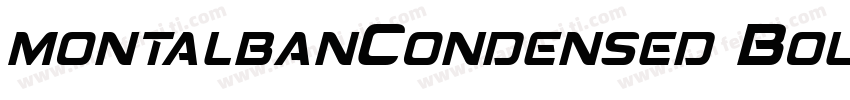 montalbanCondensed Bold字体转换
